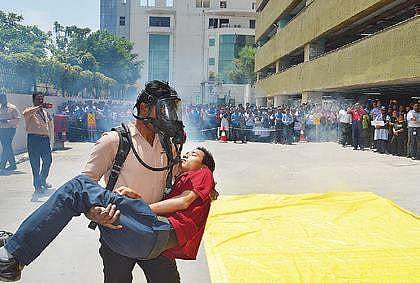 Fire safety drill at Forum Vijaya Mall every week