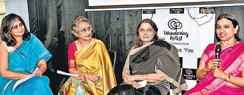 (From left) Gayatri Abraham, founder of Padme; counsellor Saras Bhaskar, Chandra Thanikachalam, VP of Indian Council for Child Welfare and paediatrician Sharada Srinivas at a panel discussion  D Sampathkumar