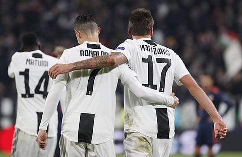 Portuguese superstar Cristiano Ronaldo provided the assist that allowed Mario Mandzukic to tap-in the winner against Valencia just before the hour mark in Turin in their UEFA Champions League Group H clash. (Photo | AP)