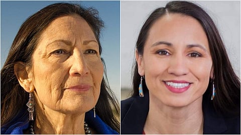Democrat candidates Sharice Davids and Deb Haaland. (Photo | Twitter)