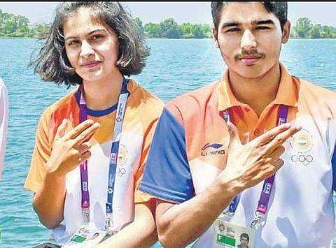 Teen shooting sensations Manu Bhaker and Saurabh Chaudhary (File | PTI)