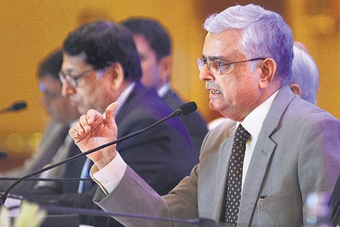 Chief Election Commissioner OP Rawat  during a press meet, in Hyderabad on Friday | R Satish Babu
