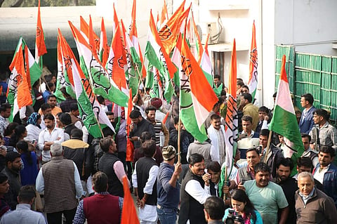 Image of Congress workers for representational purpose (Photo | EPS)