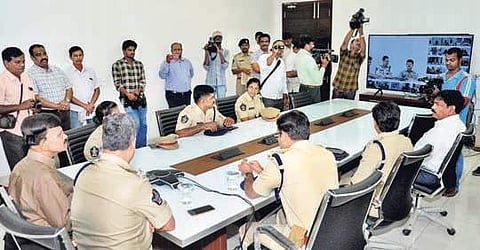 Commissioner of Police inaugurates video conferencing facility Vijayawada police commissionerate
