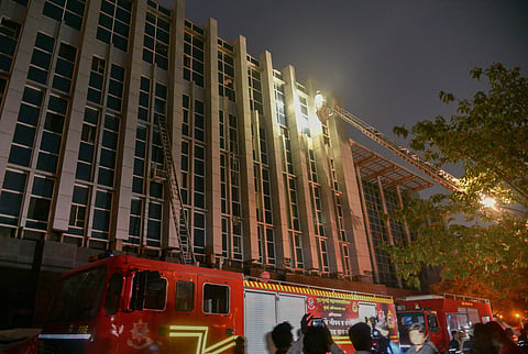 A major fire broke out at ESIC Kamgar Hospital in Mumbai. (Photo | PTI)