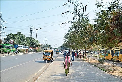 A traffic photo in Dwarka. | Express