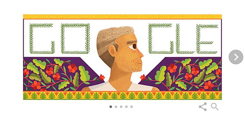 Google doodle on Baba Amte