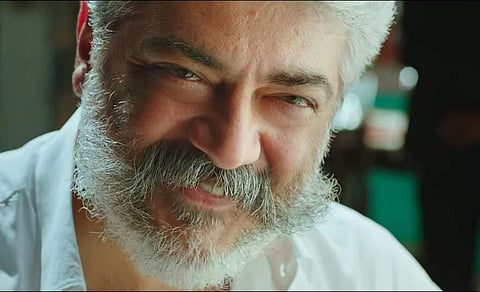 A still of Ajith Kumar from Viswasam trailer. (Photo | Youtube screengrab)