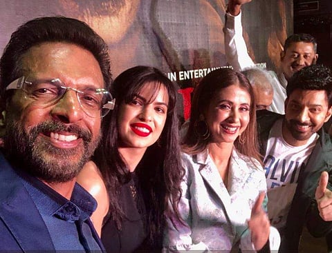 Bollywood actor Javed Jaffrey (extreme left) during the trailer launch of 'Lupt'. (Photo | Javed Jaffrey Twitter)