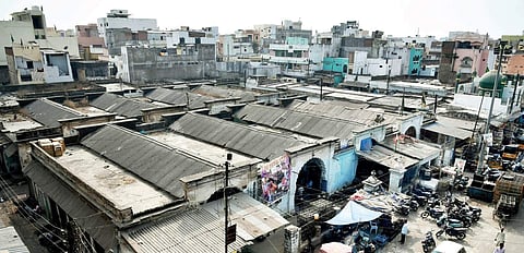A view of the devitalised Murgi Chowk Clock Tower in Old City  | r satish babu