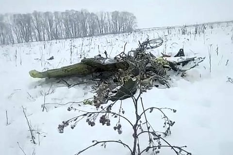 A Russian passenger plane carrying 71 people crashed near Moscow on Sunday minutes after taking off, killing everyone on board in one of the country's worst ever aviation disasters. IN PIC: In this screen grab provided by the Life.ru, the wreckage of a AN