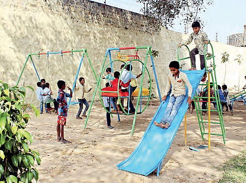 Students take part in Heritage Jail Week celebrations at Sangareddy on Wednesday | Express