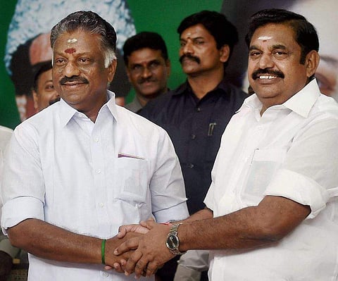 O Panneerselvam said that he merged his faction with Palaniswami's acting on the suggestion from PM Narendra Modi. (FIle | EPS)