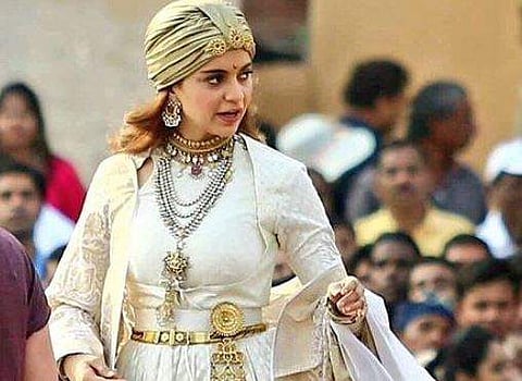 Kangana Ranaut on the sets of 'Manikarnika' (Instagram Photo | @team_kangana_ranaut)