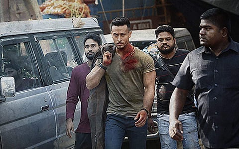 Tiger Shroff in a screengrab from Baaghi 2 trailer. (Photo | Twitter)