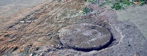 Image of a manhole used for representational purpose only