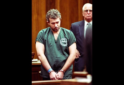 Former English soccer coach and recruiter Barry Bennell appears in a Duval County courtroom in 1995. (File | AP)