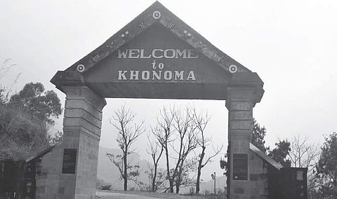 The gate that leads to Khonoma village near Kohima.  | Express