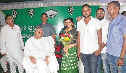 CM Naveen Patnaik with Ritarani Sahu during a function | EPS