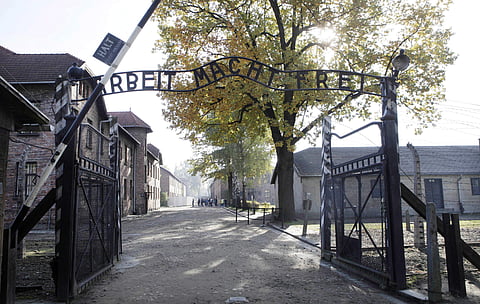 The gate of the former Nazi death camp of Auschwitz in Oswiecim, Poland.(Photo | AP)