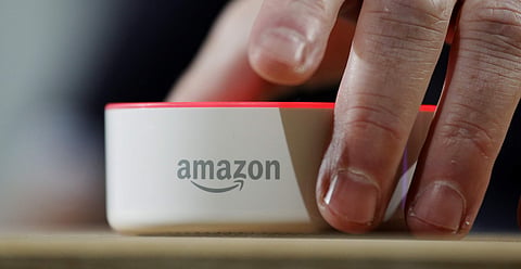 FILE - In this Sept. 27, 2017, file photo, an Amazon Echo Dot is displayed during a program announcing several new Amazon products by the company in Seattle. | AP