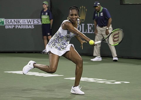 Venus Williams at the WTA Indian Wells game against sister Serena Williams | AP