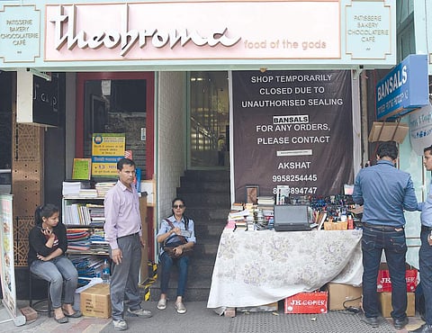 A shop in Defence Colony market, where the sealing drive was carried out  | Parveen Negi
