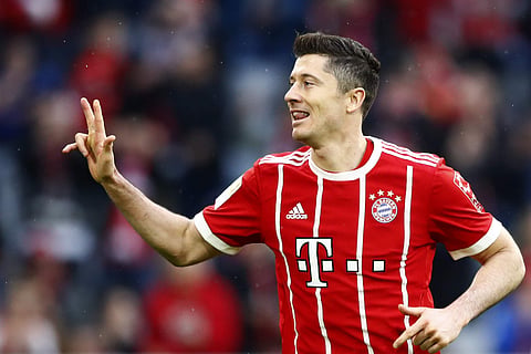 Bayern Munich striker Robert Lewandowski | AP