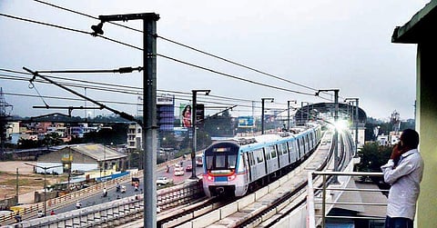 Hyderabad Metro Rail image used for representational purpose. (EPS| R Satish Babu)