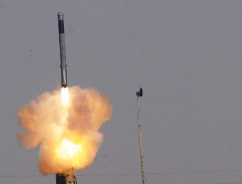 BrahMos missile being test fired from a mobile autonomous launcher. (Photo | EPS)
