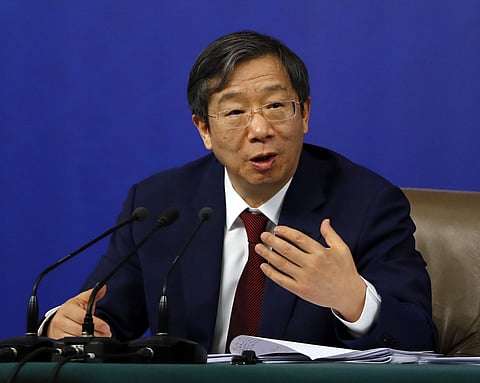 Yi Gang,  governor of the People's Bank of China. (Photo | AP)