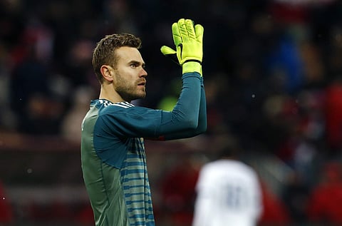Russia goalkeeper Igor Akinfeev applauds the supporters at the end of an international friendly soccer match between Russia and Brazil at the Luzhniki stadium in Moscow, Russia, Friday, March 23, 2018. | AP