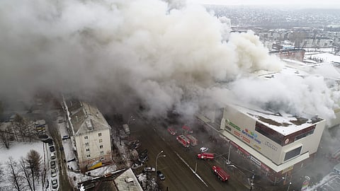 Russia shopping complex fire | Photo:  AP Photo