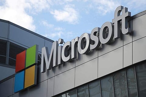 A Microsoft logo is seen in Los Angeles, California U.S. November 7, 2017.  (Photo | Reuters)