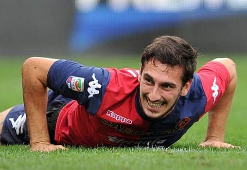 In this file photo taken on September 29, 2013 Cagliari's forward Davide Astori reacts during the Italian Serie A football match Cagliari vs Inter Milan at Nereo Rocco Stadium in Trieste. Astori was found dead on March 4, 2018.(Photo: AFP)