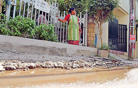 Drainage leak in Ejipura is stinking up residents' streets and homes