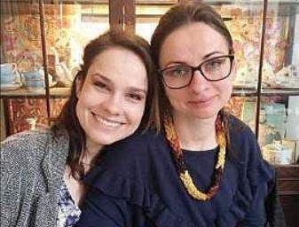 Latvian national Liga Skromane (right) with her sister Ilze | File photo