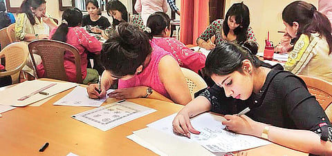Participants at the Kalamkari workshop