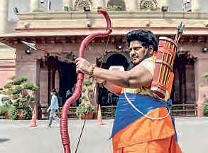 TDP MP Shivaprasad dressed as Alluri Sitarama Raju outside Parliament  | Express