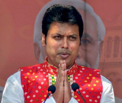 Tripura CM Biplab Kumar Deb. (File | PTI)