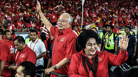 Malaysia's ousted former Prime Minister Najib Razak and his wife Rosmah Mansor. Photo: AFP
