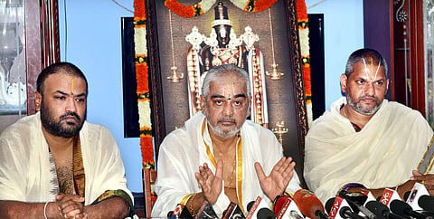 Earlier, TTD head priest AV Ramana Dikshitulu made startling allegations of impropriety, corruption and lack of commitment among TTD administrators in upholding ethos and sanctity of the Tirumala temple. (EPS)
