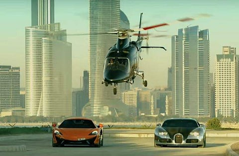 The movie offers scenes of cars being blown up into pieces. (Photo | Screengrab YouTube)