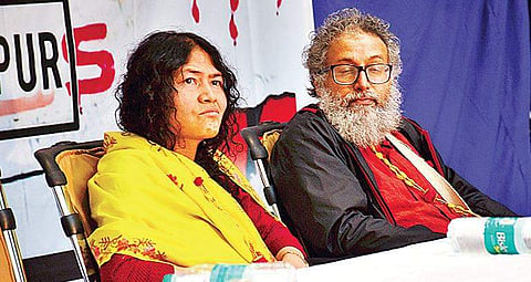 Irom Sharmila with her husband