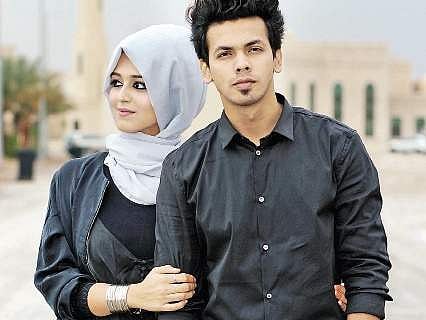 Ajmal Khan with his wife Jumanan Khan