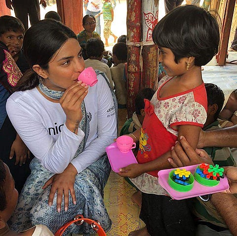 Priyanka Chopra at Bangladesh Refugee camp | FB