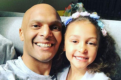 Nigerian international goalkeeper Carl Ikeme with his daughter. (Instagram | Carl Ikeme)
