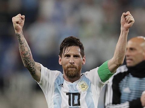 Lionel Messi admitted to having survived the most nerve-wracking 90 minutes of his career as Marcus Rojo's stunning finish four minutes kept his and Argentina's World Cup hopes alive with a 2-1 win over Nigeria to reach the last 16. (Photo | AP)