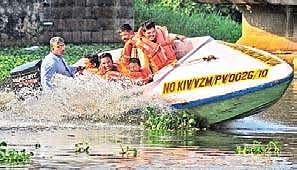 The boating at Veli lake BP Deepu