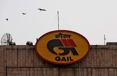 The logo of India's state-owned natural gas utility GAIL (India) Ltd installed on its corporate office building in New Delhi. (File | Reuters)